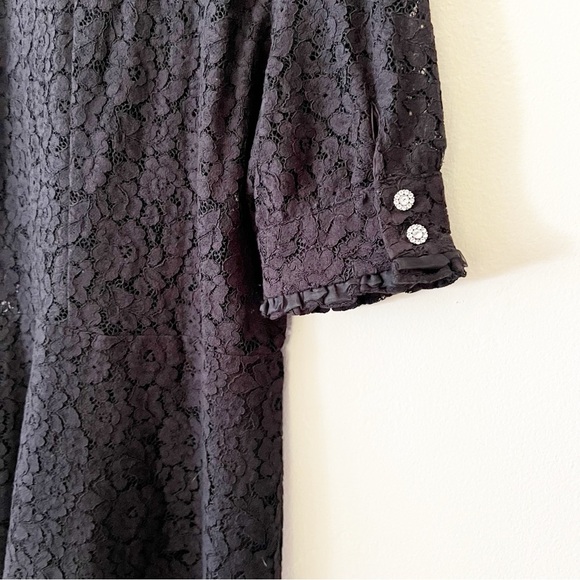 Zara Rhinestones Lace Black Dress - Picture 9 of 12